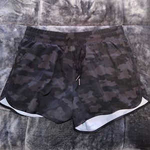 Camo running shorts